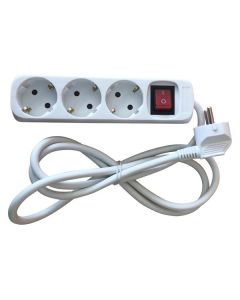 Nabo SL2300 - Steckdosenleiste mit Schalter - 3-fach - Weiß