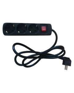 Nabo SL2350 - Steckdosenleiste mit Schalter - 3-fach - Schwarz