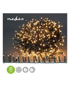 Nedis LED Cluster 11m 1512 LEDs - 2500K, für Innen und Außen, netzstromversorgung - schwarz