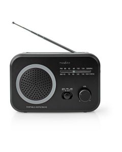 Nedis RDFM1330GY - tragbares Retro-Radio - schwarz
