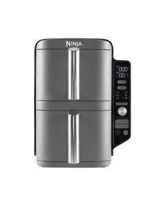 Ninja SL400EU Double Stack XL - 2 Ebenen-Heißluft-Fritteuse 2 x 4,75 Liter - grau