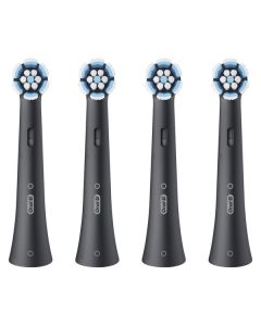 Oral-B iO Sanfte Reinigung 4er - Ersatz-Zahnbürsten / Aufsteckbürsten - schwarz
