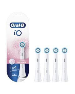 Oral-B iO Sanfte Reinigung weiß 4er - Ersatz-Zahnbürsten / Aufsteckbürsten - weiß