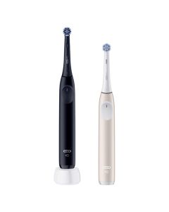Oral-B Pro 1 Cross Action Duopack - elektrische Zahnbürste mit 2 Handteil - blau-weiß, schwarz-weiß