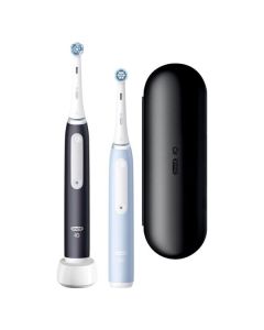Oral-B iO Series 3N Duo Matt Black/Ice Blue - elektrische Zahnbürste mit 2. Handteil - 1x schwarz-1x blau