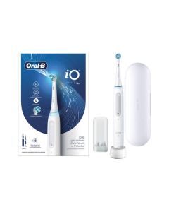 Braun Oral-B iO Series 4 - elektrische Zahnbürste mit Reiseetui weiß