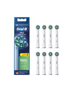 Oral-B Pro Cross Action weiß 8er - Ersatz-Zahnbürsten / Aufsteckbürsten - weiß