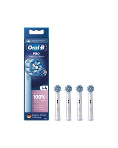 Oral-B Pro Sensitive Clean 4er - Ersatz-Zahnbürsten / Aufsteckbürsten - weiß