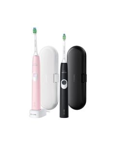 Philips HX6800/35 Sonicare ProtectiveClean 4300 - elektrische Schallzahnbürste mit 2. Handteil - schwarz-pink