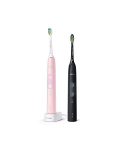 Philips HX6830/35 Sonicare ProtectiveClean 4500 - elektrische Schallzahnbürste mit 2. Handteil - schwarz-pink