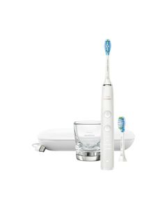 Philips HX9913/18 Sonicare DiamondClean Premium - elektrische Schallzahnbürste, inkl. 2 Bürstenköpfe + Ladeglas + Etui - schwarz