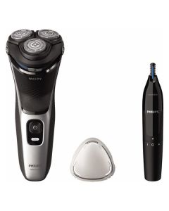 Philips S3143/02 Series 3000 - Rasierer + Nasen-/Ohrhaartrimmer - silber-schwarz