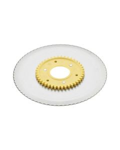 ritter Ersatzmesser 518.116 gezahnt - Standard Wellenschliffmesser mit gelbem Zahnrad passend zu Ritter Compact1, Markant05, Markant01