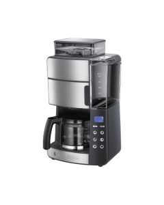 Russell Hobbs Grind & Brew Glass - Kaffeemaschine mit integriertem Mahlwerk -  schwarz-edelstahl