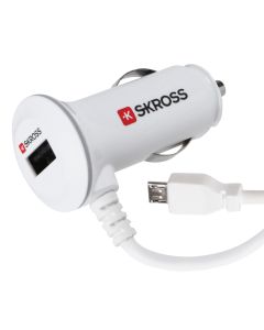 Skross Micro USB Autoladegerät weiß