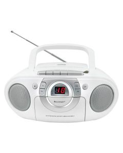 Soundmaster SCD5100WE - tragbares CD-Kassetten-Radio - weiß
