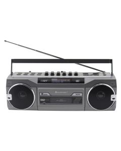Soundmaster SRR70TI - tragbares Retro-Kassetten-Radio - grau
