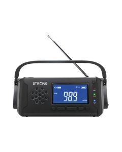 Strong EPR1500 - tragbares Radio mit Spannungsversorgung via Solarzellen & Handkurbel - schwarz