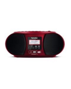 TechniSat Digitradio 1990 - tragbares CD-Radio mit DAB+, Bluetooth, USB & MP3-Wiedergabe - rot