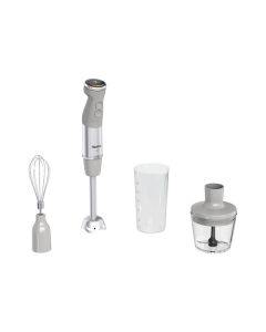 Tefal Quickchef 3in1 HB673B - Stabmixer inkl. Messbecher, Schneebesen und Zerkleinerer - silber-grau