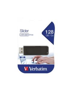 Verbatim Slider Store'n'Go USB-Stick 128 GB - 2.0 Standard - Schwarz