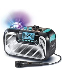 Soundmaster BT2024SW - Karaoke-System mit Bluetooth, USB, AUX und Akku inkl. 2 Mikrofone - schwarz