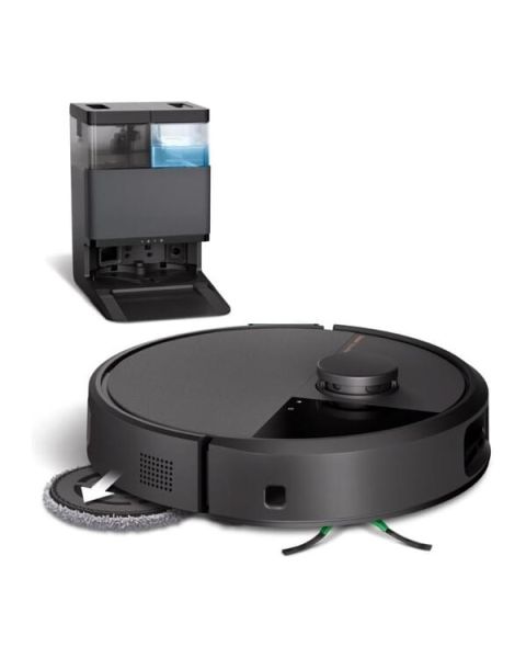 iRobot Roomba Combo 505+ (N185040) - Saugroboter mit Wischfunktion + Absaugstation, App-Steuerung - schwarz