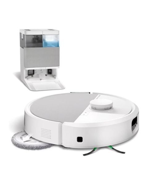iRobot Roomba Combo 505+ (N185240) - Saugroboter mit Wischfunktion + Absaugstation, App-Steuerung - weiß